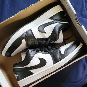 Jordan Black and White Low-Top Sneakers